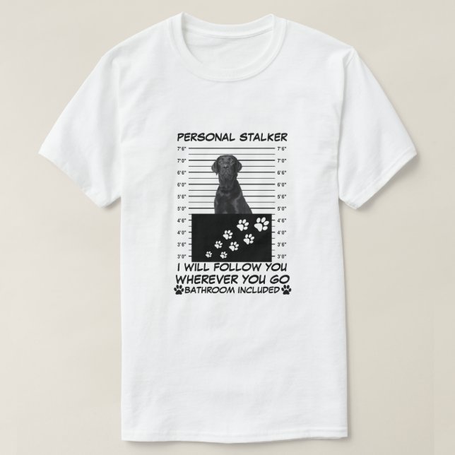 CAMISETA PERSONAL STALKER CUTE CUSTOMIZABLE PET DOG (Diseño del anverso)