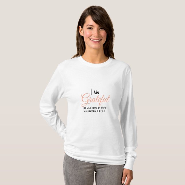 Camiseta Personalice - Agradecimiento por las cosas pequeña (Anverso completo)