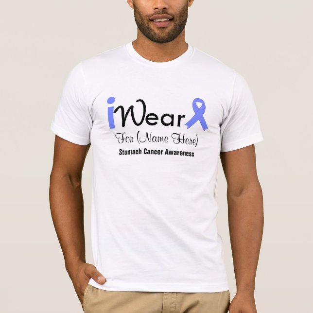 Camiseta Personalice al cáncer de estómago de la cinta del (Anverso)