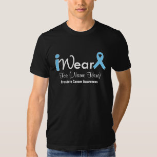 Camiseta Personalice al cáncer de próstata azul claro de 