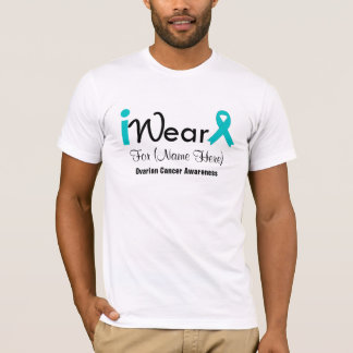 Camiseta Personalice al cáncer ovárico de la cinta verde