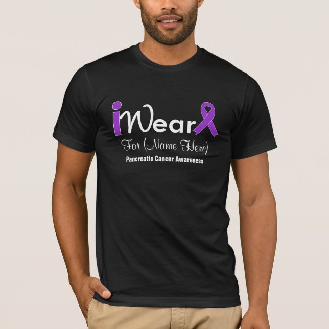 Camiseta Personalice al cáncer pancreático de la cinta (Anverso)