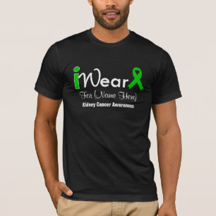 Camiseta Personalice al cáncer verde del riñón de la cin