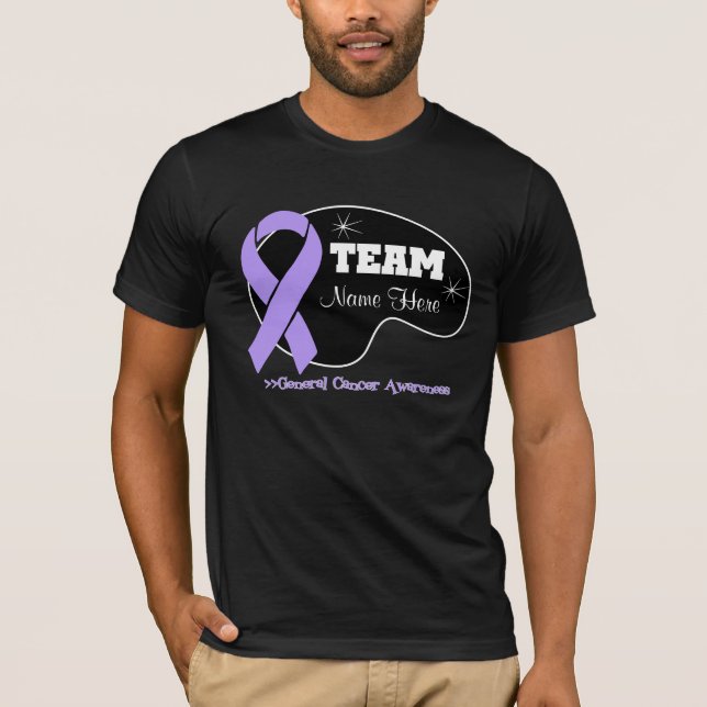 Camiseta Personalice el nombre del equipo - cáncer (Anverso)