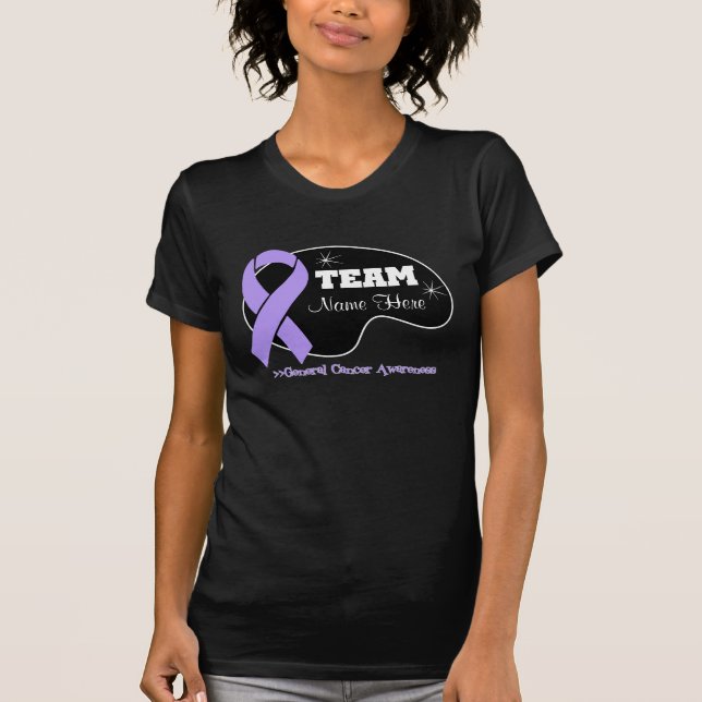 Camiseta Personalice el nombre del equipo - cáncer (Anverso)