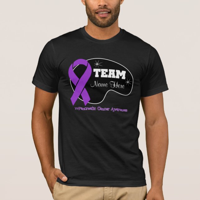 Camiseta Personalice el nombre del equipo - cáncer (Anverso)