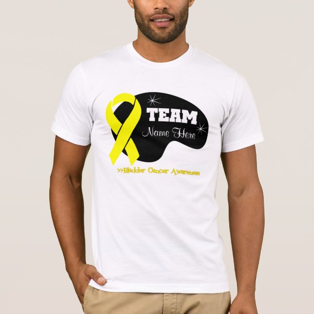 Camiseta Personalice el nombre del equipo - cáncer de (Anverso)