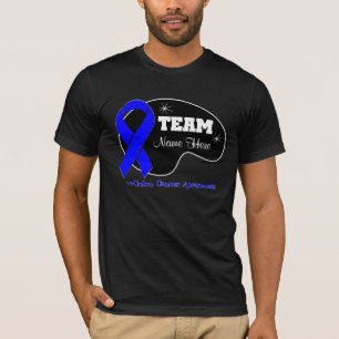 Camiseta Personalice el nombre del equipo - cáncer de colo