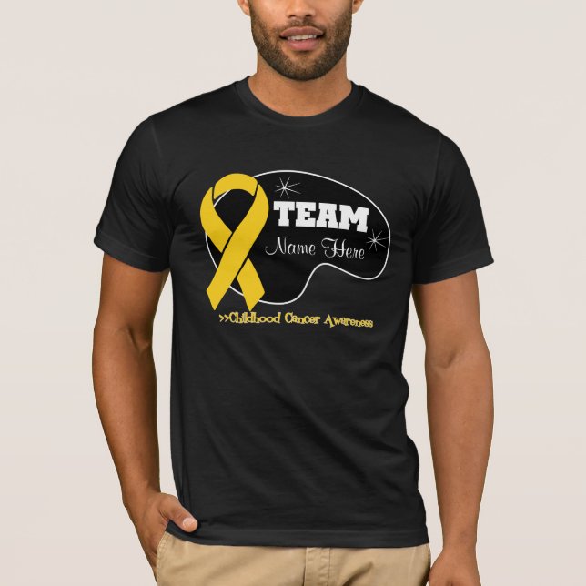 Camiseta Personalice el nombre del equipo - cáncer de la (Anverso)