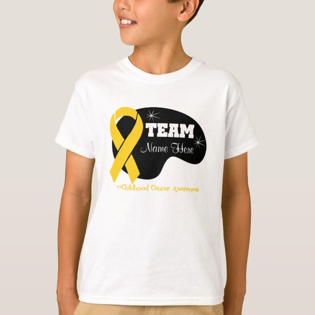 Camiseta Personalice el nombre del equipo - cáncer de la (Anverso)