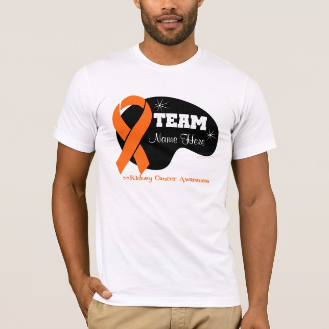 Camiseta Personalice el nombre del equipo - cáncer del (Anverso)