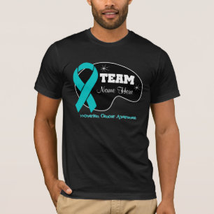 Camiseta Personalice el nombre del equipo - cáncer ovárico