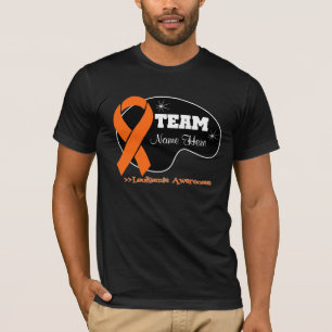 Camiseta Personalice el nombre del equipo - leucemia