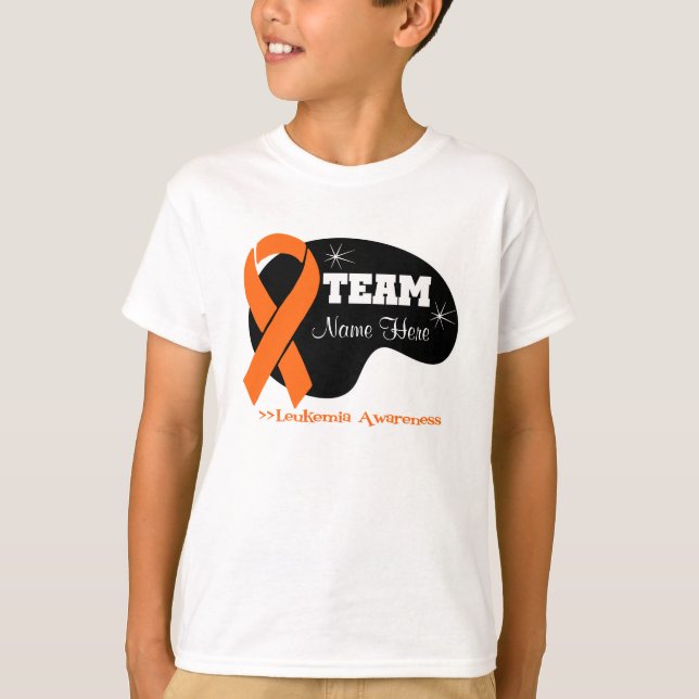 Camiseta Personalice el nombre del equipo - leucemia (Anverso)