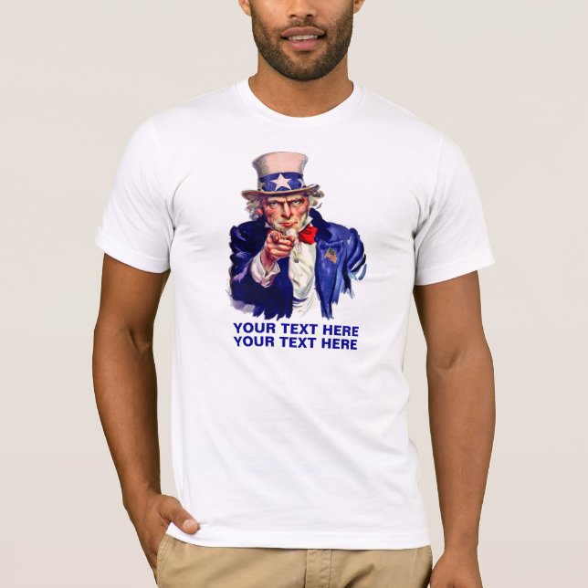 Camiseta Personalice el tío Sam (Anverso)