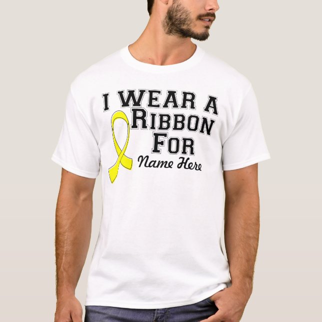 Camiseta Personalice el uso de una cinta amarilla (Anverso)