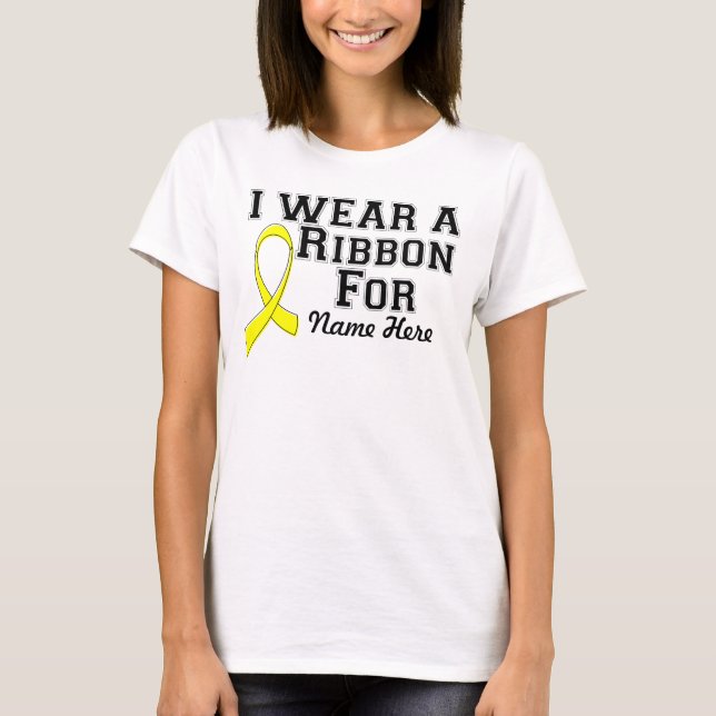 Camiseta Personalice el uso de una cinta amarilla (Anverso)