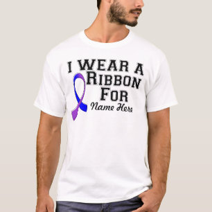 Camiseta Personalice el uso de una cinta azul y púrpura