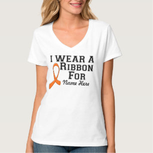 Camiseta Personalice el uso de una cinta de opciones Naranj