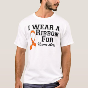 Camiseta Personalice el uso de una cinta de opciones Naranj