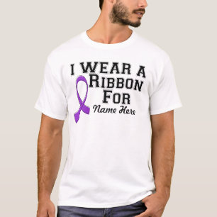 Camiseta Personalice el uso de una cinta morada