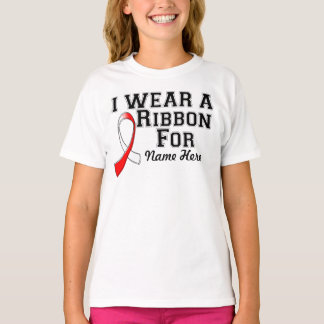 Camiseta Personalice el uso de una cinta roja y blanca