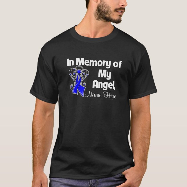 Camiseta Personalice en memoria de mi cáncer de colon del (Anverso)