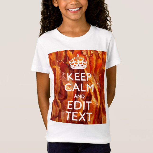 Camiseta Personalice esto con Mantener la calma y Sizzling  (Anverso)