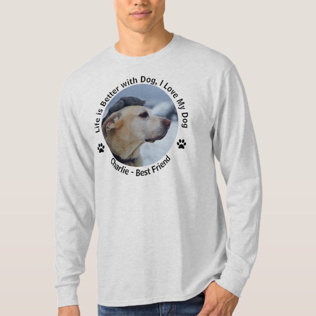 Camiseta Personalice su propia foto de Mascota de diseño de (Anverso)