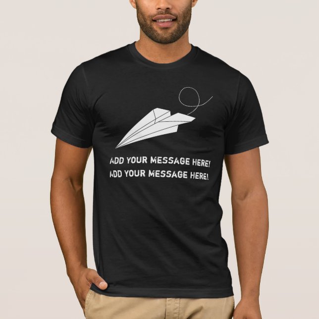Camiseta Personalícelo, aeroplano de papel (Anverso)