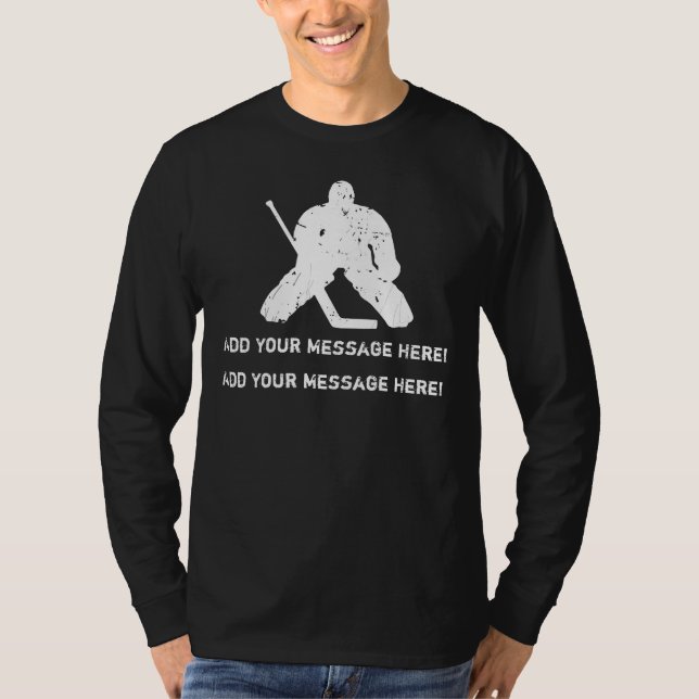 Camiseta Personalícelo, portero del hockey (Anverso)