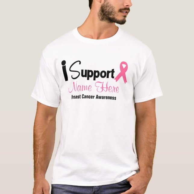 Camiseta Personalíceme apoyan conciencia del cáncer de (Anverso)