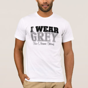 Camiseta Personalíceme llevan al cáncer de cerebro gris d
