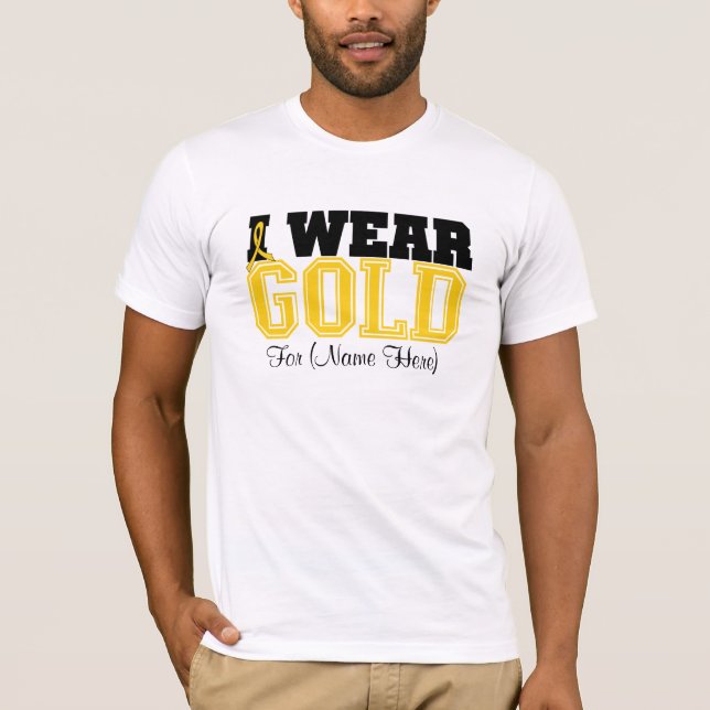 Camiseta Personalíceme llevan al cáncer de la niñez de la (Anverso)