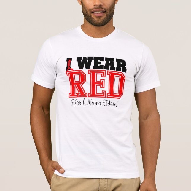 Camiseta Personalíceme llevan al cáncer de sangre rojo (Anverso)