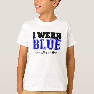 Camiseta Personalíceme llevan el cáncer de colon de Blue