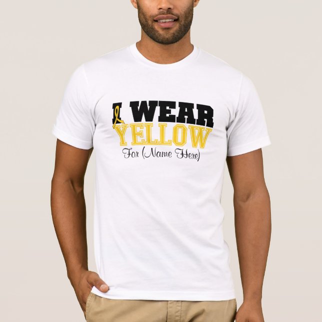 Camiseta Personalíceme llevan el sarcoma amarillo de la (Anverso)