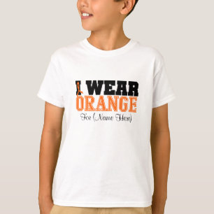 Camiseta Personalíceme llevan leucemia anaranjada de la