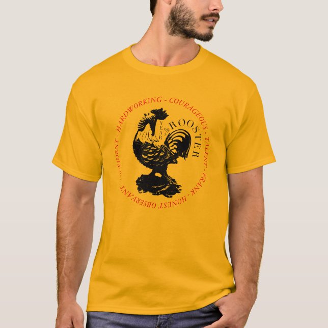 Camiseta Personalidad china de Año Rooster Aniversario Zodi (Anverso)