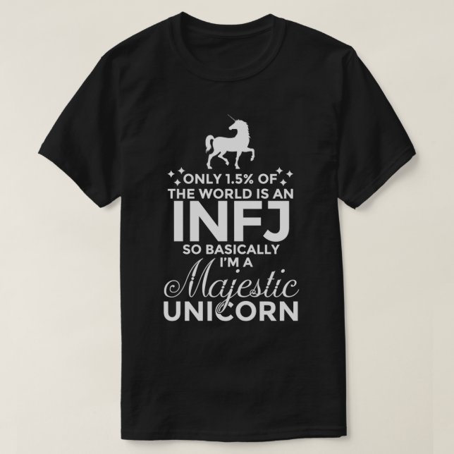 Camiseta Personalidad de INFJ Introvertido Unicornio Máscar (Diseño del anverso)
