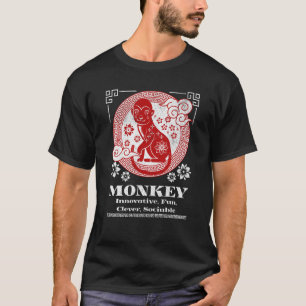 Camiseta Personalidad del mono zodiaco chino
