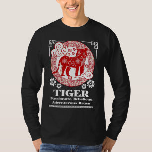 Camiseta Personalidad del Tigre del Zodiaco Chino