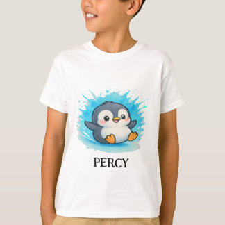 Camiseta Personalised Cute Animal Tee - Kids T-Shirt Percy
