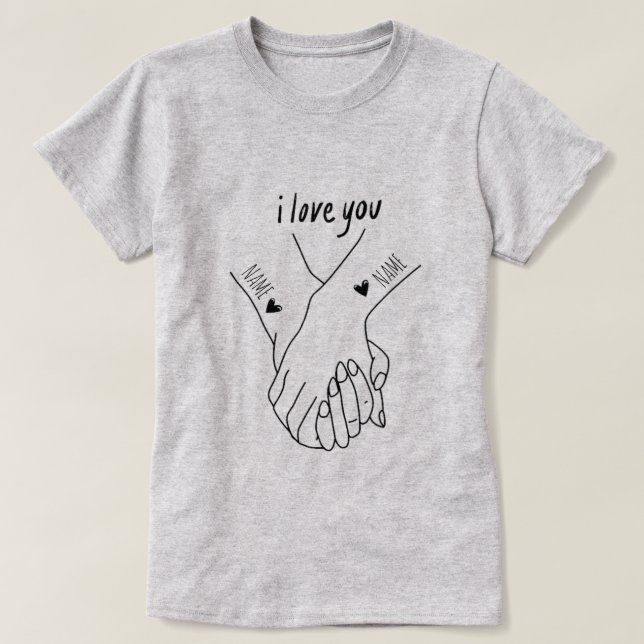 Camiseta Personalised  for couples on the day of love (Diseño del anverso)
