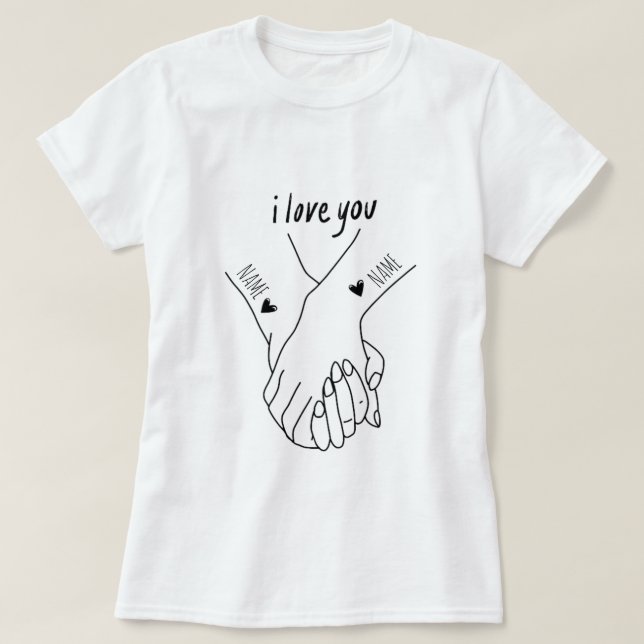 Camiseta Personalised  for couples on the day of love (Diseño del anverso)