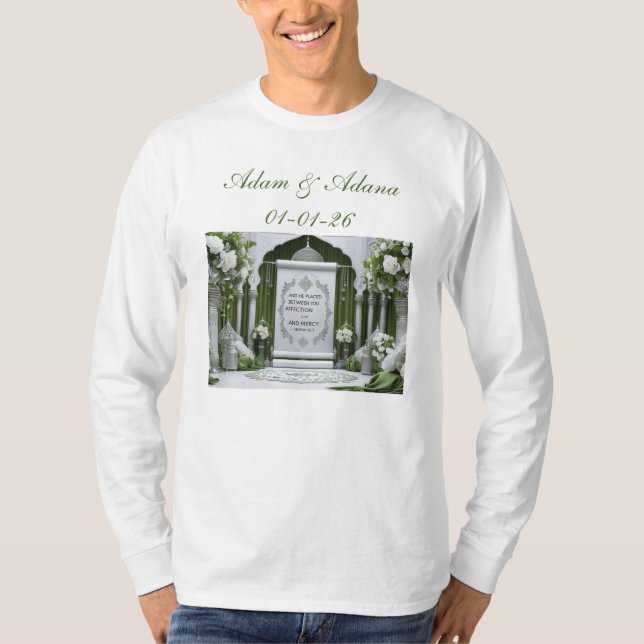 Camiseta  Personalised T-Shirt-Islamic Wedding  (Anverso)