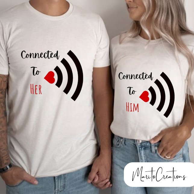 Camiseta Personalised unisex love connection t-shirt (Subido por el creador)