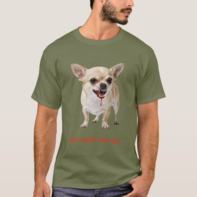Camiseta Personalised You Can't See Me Chihuahua WWE (Anverso)