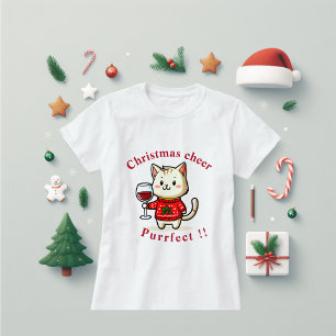 Camiseta Personaliza a los Navidades, gato divertido y yo