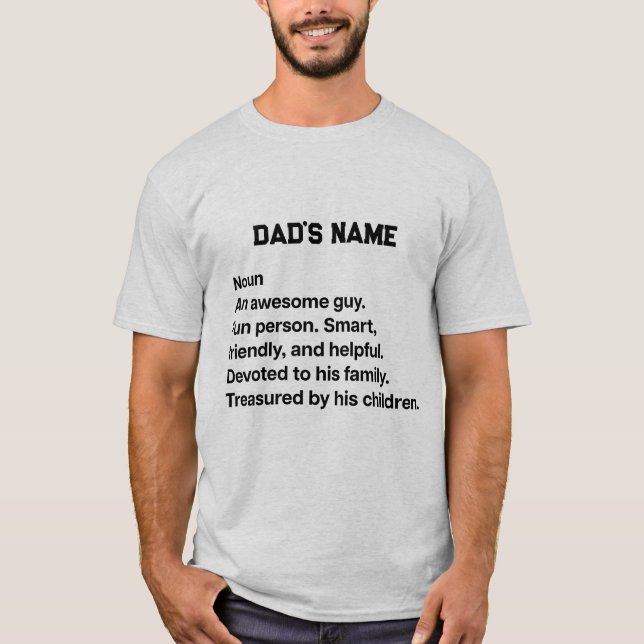 Camiseta Personaliza a papá nombrando a un hombre de famili (Anverso)